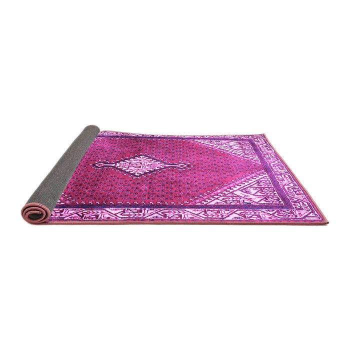 Sideview of Medallion Purple Traditional Rug, tr2869pur