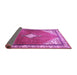 Sideview of Medallion Purple Traditional Rug, tr2869pur