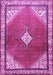 Machine Washable Medallion Purple Traditional Area Rugs, wshtr2869pur