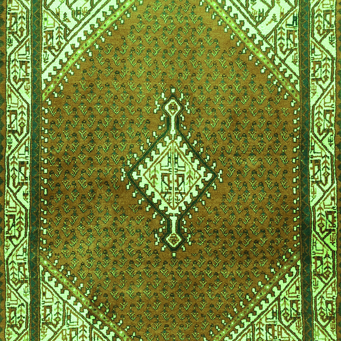 Medallion Green Traditional Rug, tr2869grn