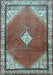 Medallion Light Blue Traditional Rug, tr2869lblu