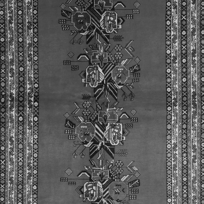 Serging Thickness of Machine Washable Persian Gray Traditional Rug, wshtr286gry