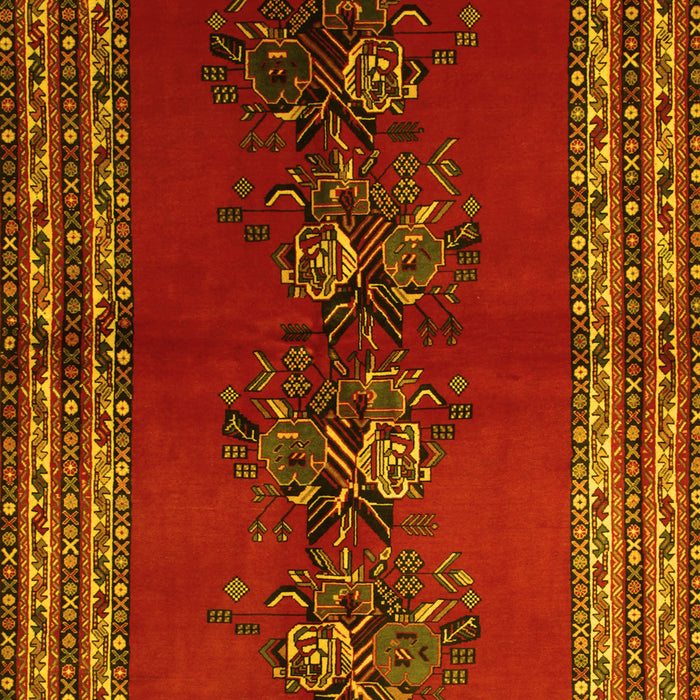 Machine Washable Persian Yellow Traditional Rug, wshtr286yw