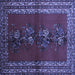 Square Persian Blue Traditional Rug, tr286blu