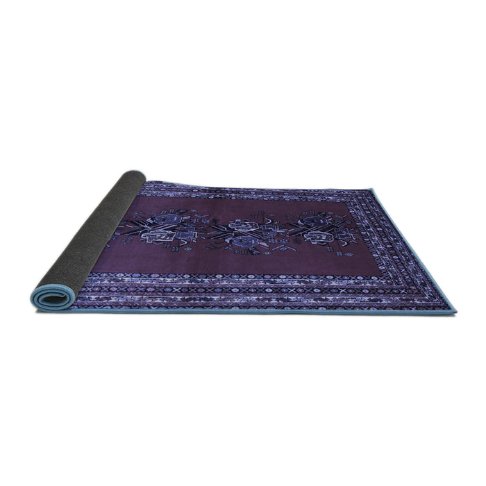 Sideview of Persian Blue Traditional Rug, tr286blu