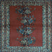 Square Persian Light Blue Traditional Rug, tr286lblu