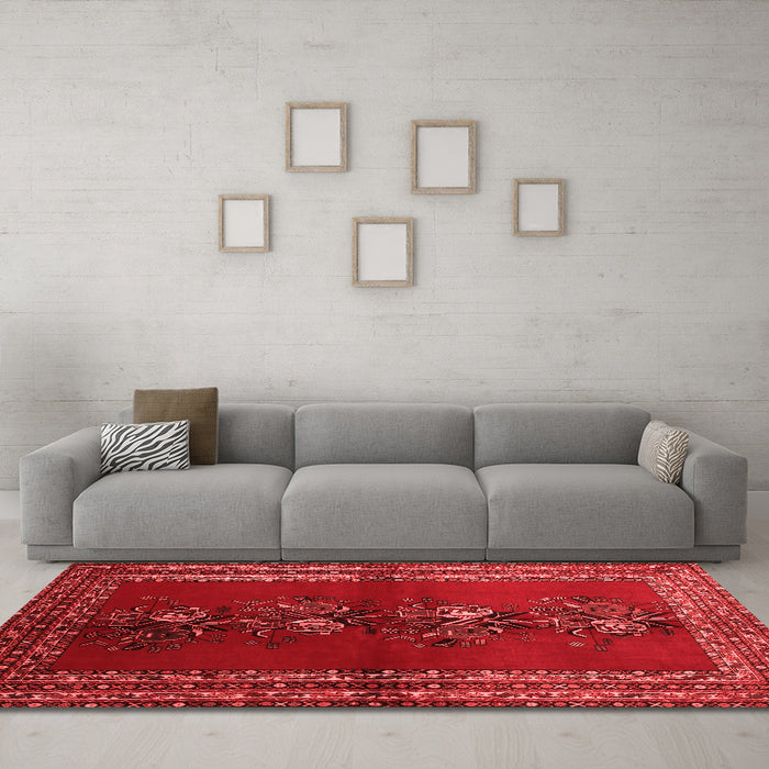 Traditional Red Washable Rugs