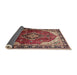 Sideview of Traditional Saffron Red Persian Rug, tr287