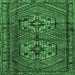 Square Machine Washable Persian Emerald Green Traditional Area Rugs, wshtr2870emgrn