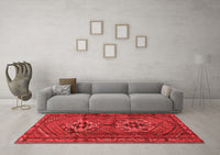 Machine Washable Persian Red Traditional Rug, wshtr2870red