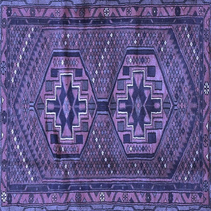 Square Machine Washable Persian Blue Traditional Rug, wshtr2870blu