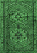 Machine Washable Persian Emerald Green Traditional Area Rugs, wshtr2870emgrn