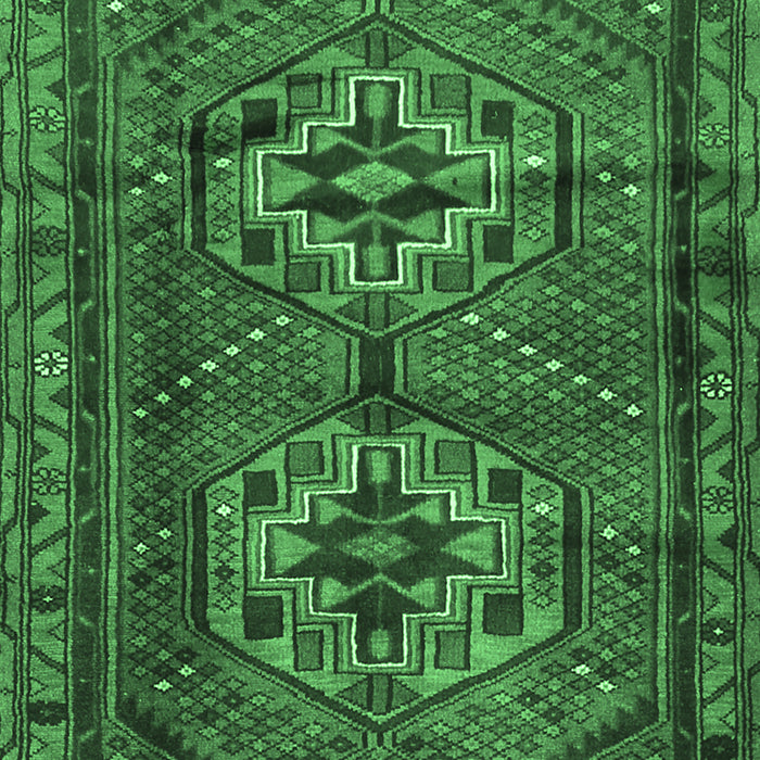 Machine Washable Persian Emerald Green Traditional Area Rugs, wshtr2870emgrn