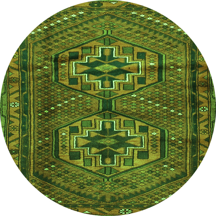 Square Persian Green Traditional Rug, tr2870grn