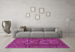 Machine Washable Persian Purple Traditional Area Rugs in a Living Room, wshtr2870pur