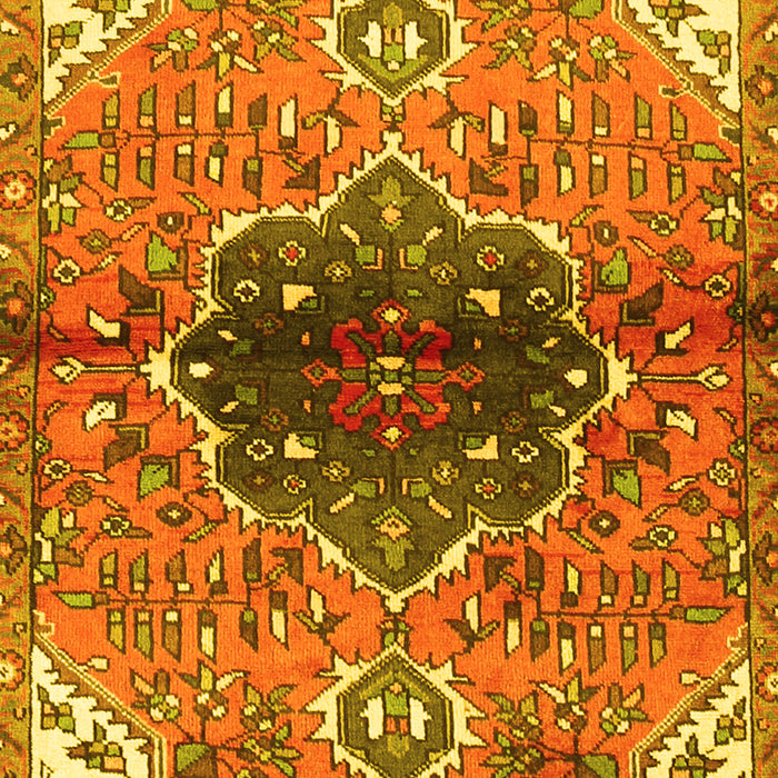Machine Washable Persian Yellow Traditional Rug, wshtr2871yw