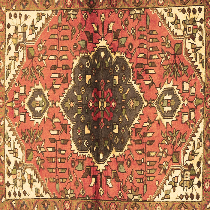 Square Persian Brown Traditional Rug, tr2871brn