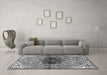 Machine Washable Persian Gray Traditional Rug in a Living Room,, wshtr2871gry