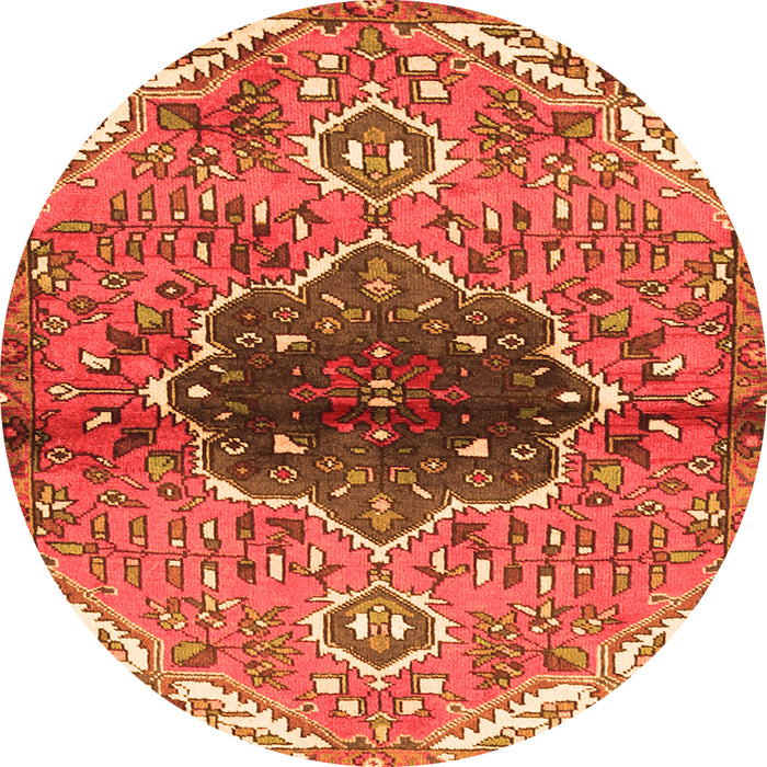 Machine Washable Persian Orange Traditional Area Rugs, wshtr2871org