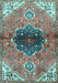 Machine Washable Persian Light Blue Traditional Rug, wshtr2871lblu