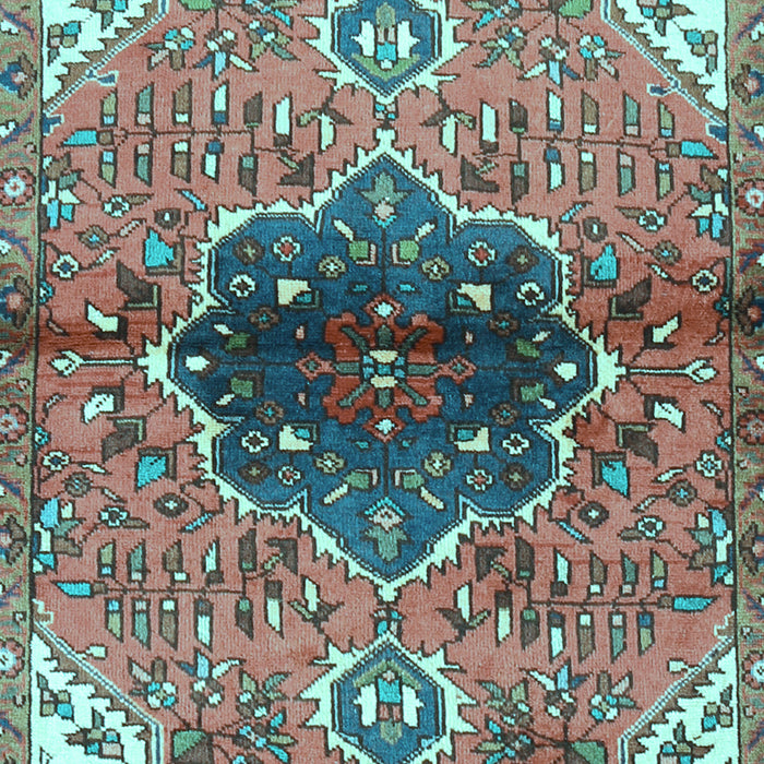Machine Washable Persian Light Blue Traditional Rug, wshtr2871lblu