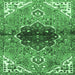 Square Persian Emerald Green Traditional Rug, tr2871emgrn