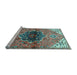 Sideview of Machine Washable Persian Light Blue Traditional Rug, wshtr2871lblu