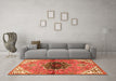 Machine Washable Persian Orange Traditional Area Rugs in a Living Room, wshtr2871org