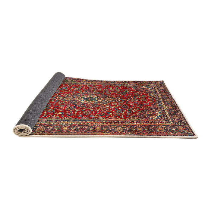 Sideview of Traditional Orange Salmon Pink Persian Rug, tr2872
