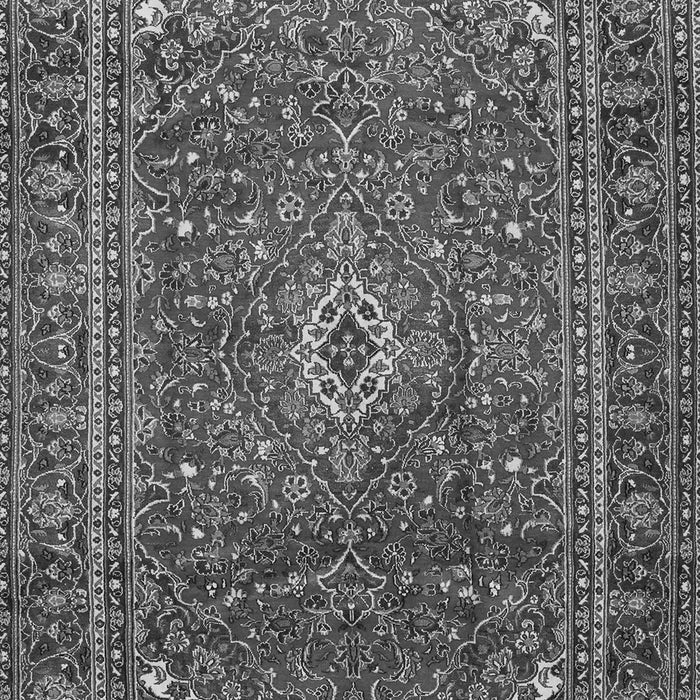 Serging Thickness of Machine Washable Persian Gray Traditional Rug, wshtr2872gry