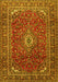 Machine Washable Persian Yellow Traditional Rug, wshtr2872yw