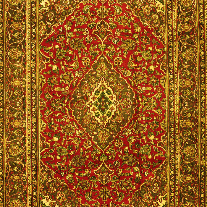 Machine Washable Persian Yellow Traditional Rug, wshtr2872yw
