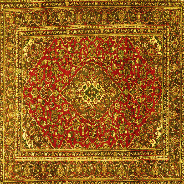 Square Persian Yellow Traditional Rug, tr2872yw