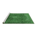 Sideview of Machine Washable Persian Emerald Green Traditional Area Rugs, wshtr2872emgrn