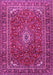 Machine Washable Persian Pink Traditional Rug, wshtr2872pnk