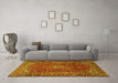 Machine Washable Persian Yellow Traditional Rug in a Living Room, wshtr2872yw