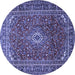 Round Persian Blue Traditional Rug, tr2872blu