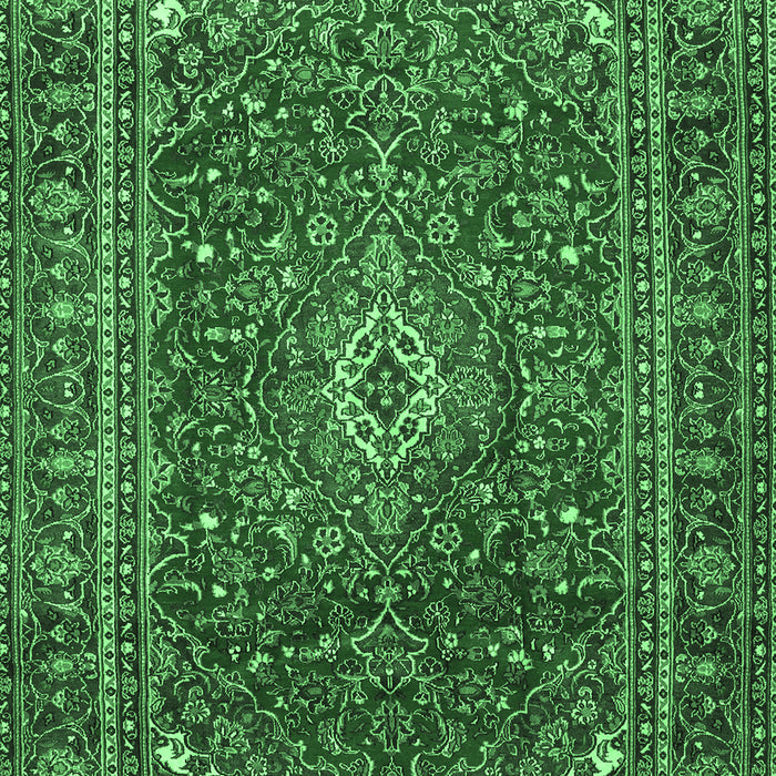 Machine Washable Persian Emerald Green Traditional Area Rugs, wshtr2872emgrn