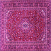 Square Persian Pink Traditional Rug, tr2872pnk