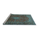 Sideview of Machine Washable Persian Light Blue Traditional Rug, wshtr2872lblu