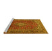 Sideview of Machine Washable Persian Yellow Traditional Rug, wshtr2872yw