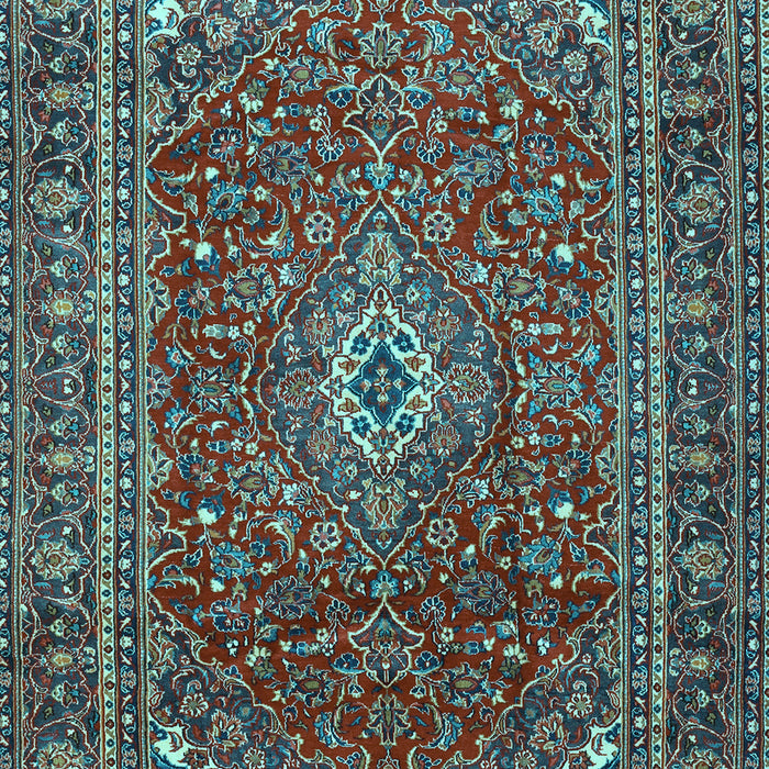 Machine Washable Persian Light Blue Traditional Rug, wshtr2872lblu