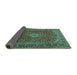 Sideview of Persian Turquoise Traditional Rug, tr2872turq