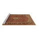 Sideview of Machine Washable Persian Brown Traditional Rug, wshtr2872brn