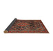 Sideview of Traditional Saffron Red Persian Rug, tr2873