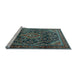 Sideview of Machine Washable Persian Light Blue Traditional Rug, wshtr2873lblu