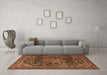 Machine Washable Persian Brown Traditional Rug in a Living Room,, wshtr2873brn