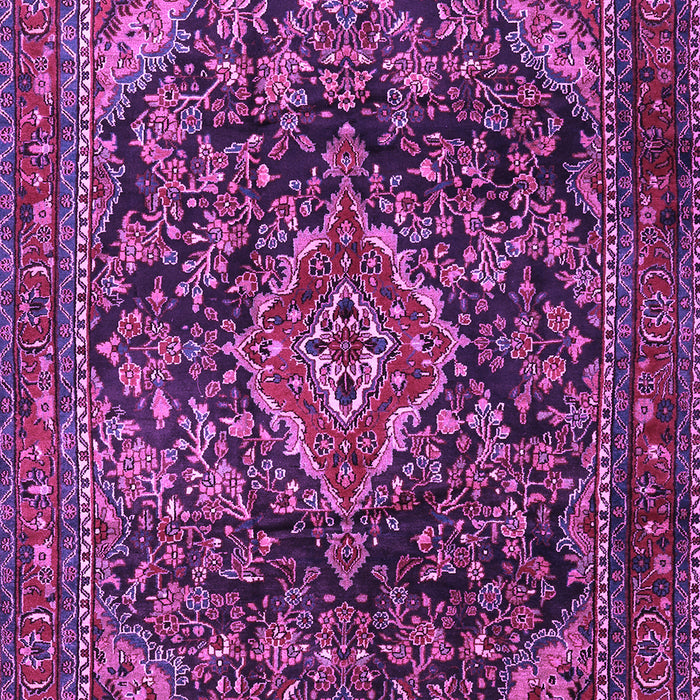 Machine Washable Persian Purple Traditional Area Rugs, wshtr2873pur