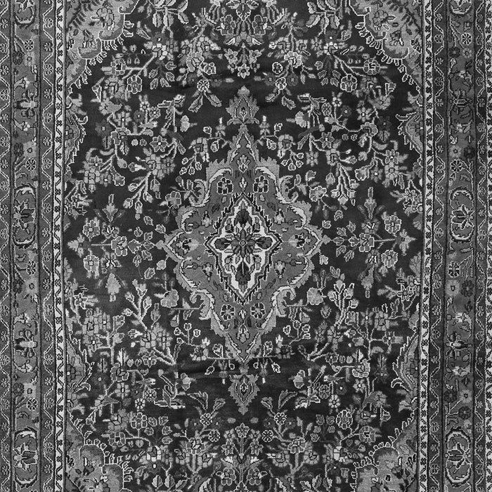 Serging Thickness of Machine Washable Persian Gray Traditional Rug, wshtr2873gry
