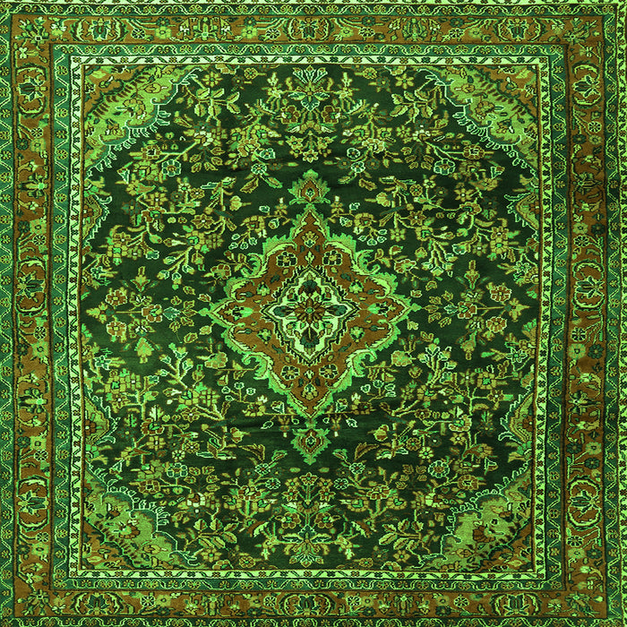 Serging Thickness of Persian Green Traditional Rug, tr2873grn